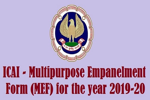 Multipurpose Empanelment Form Mef For The Year 2019 20